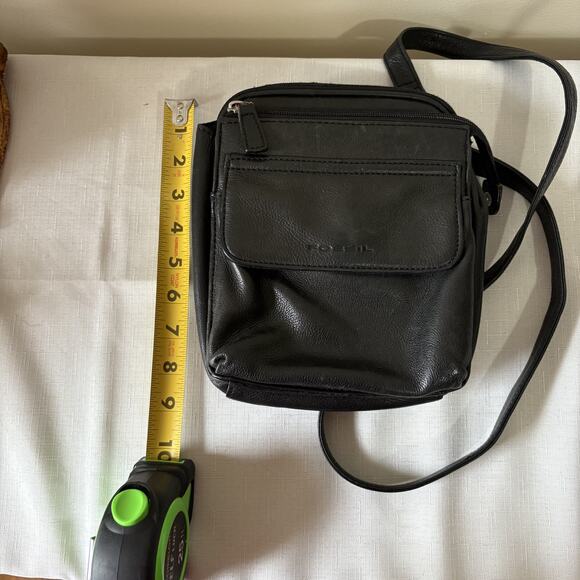 Fossil Black Leather Crossbody Bag - Picture 7 of 8